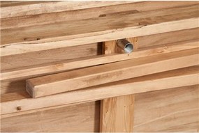 Masa extensibila, L250(380) 100 H80 cm, culoare natur antic, lemn masiv