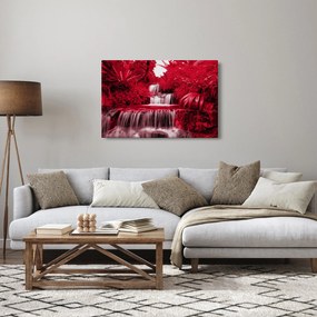 Tablou - Cascade indoneziene în roșu (90x60 cm)