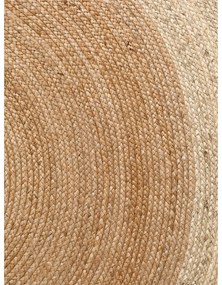Covor în culoare naturală reversibil, țesut manual rotund din iută ø 120 cm Jutta Gold – Hanse Home