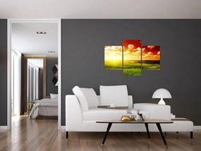 Tablou cu luncă cu soarele strălucitor (90x60 cm)