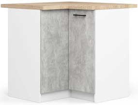 Bucătărie de colț 300 cm Ozara III (Alb + beton). 1071174