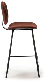 Scaune de bar burgundy 2 buc. (înălțime șezut 64 cm) Arus – Marckeric