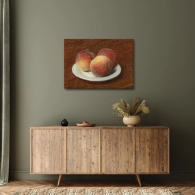 Tablou - Henri Fantin-Latour, Three Peaches on a Plate, reproducere (70x50 cm)