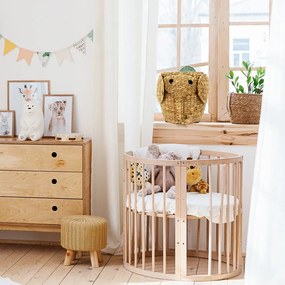 Coș de jucării pentru copii în culoare naturală din zambilă de apă ø 30x35 cm Elephant – Compactor