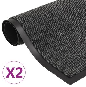 vidaXL Covoare ușă anti-praf, 2 buc. antracit, 40x60 cm dreptunghiular