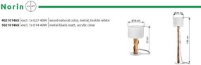 Lampadar/Lampa de podea design natural lemn NORIN