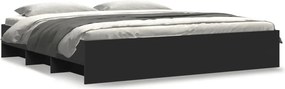 vidaXL Cadru de pat fără saltea Negru 180x200cm Lemn prelucrat