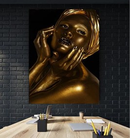 Tablou canvas Brown Gold Girl 120x80 cm