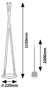 Lampadar LED Rabalux 74166 NIVARO LED/28W/230V 3000K