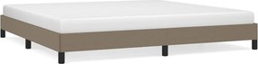 vidaXL Cadru de pat fără saltea, gri taupe, 200x200 cm, textil