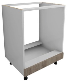 Corp Cuptor haaus, Stejar Sonoma Inchis/Alb, 60 x 50 x 80 cm