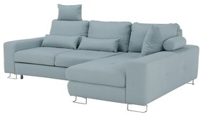 Canapea cu funcţie de ajustare a adâncimii scaunului, culoare mentă, material textil, dreapta, SATI