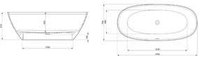 Cada freestanding ovala Roca Ariane compozit 165x75 cm