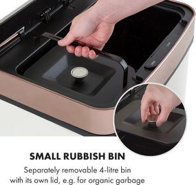 Klarstein Royal Trash Rose Gold, coș de gunoi cu senzor, 72 l, oțel inoxidabil, roz auriu