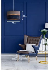 Lustră pe cablu Duolla DUO 1xE27/15W/230V d. 40 cm albastru