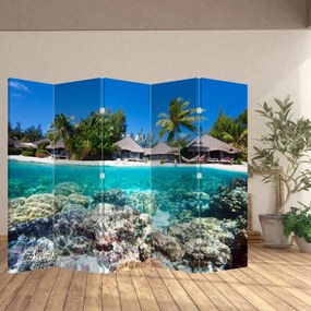Paravan - Plaja pe insulă tropicală (210x170 cm)