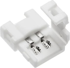 Conector de alimentare GTV pentru bandă LED, 8 mm, 600 LED 5 m Plastic, Alb