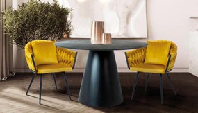 Masa Angel marmura gri/negru mat ø120 cm