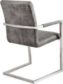 Set 2 scaune cu brate Loft gri antic/ argintiu