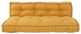 vidaXL Pernă pentru canapea din palet 2 pcs Galben 60 x 40 cm Bumbac
