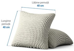 Huse bielastice COSTINA smântânii feţe de pernă 2 buc (40 x 40 cm)