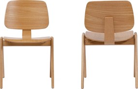 MAZZONI EXPORT AURA Stejar Natural - SCAUN DIN LEMN PENTRU LIVING SUFRAGERIE BUCĂTĂRIE MODERN NORDIC