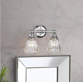 Quintiesse QN-KEYNES2-BATH-LED Lampă de perete pentru baie KEYNES 2xG9/3W/230V IP44 crom lucios