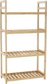 Etajera FIORE TIP 2, bambus natural lacuit, 53x26x100 cm