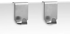 Set carlige metalice pentru usa, Silver Crom, l4xA5xH6 cm, 2 piese