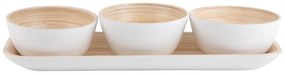 Set de servire alb din bambus Puro – PT LIVING