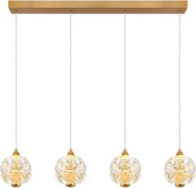 Globo 16047-4H - Lustru LED suspendat pe cablu VIRINA LED/32W/230V 3000K auriu