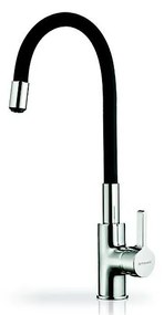 Pyramis 90919638 - Baterie chiuvetă FLESSI negru cu braț flexibil