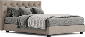 Pat tapițat New York cu saltea, 120/140/160/180 cm - 180x200