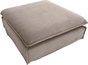 Taburete, suport pentru picioare Heaven 100cm, catifea raiata greige