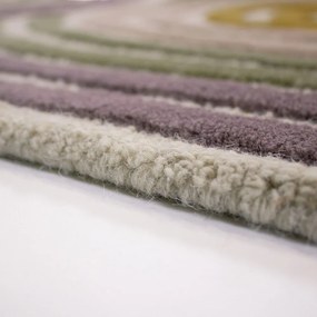 Covor verde țesut manual din lână 160x230 cm Spiral Shaped – Flair Rugs