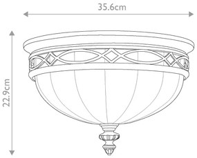 Plafonieră Feiss FE-DRAWING-ROOM-FB DRAWING ROOM 3xE27/60W/230V