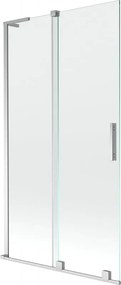 Mexen Velar L paravan de cadă cu 2 panouri culisante 100 x 150 cm, transparent, crom - 896-100-003-01-01