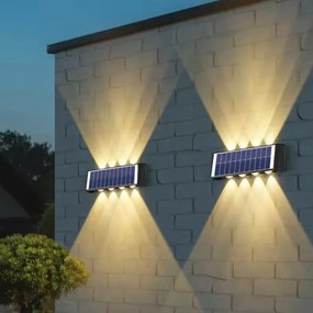 Aplica Exterior RFAN, Cu Panou Solar, Model 686030, IP65, Lumină Neutră, 8W, Negru