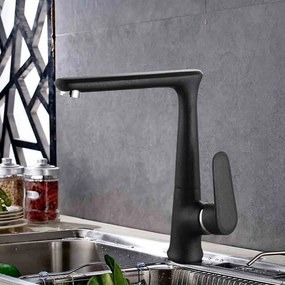 Baterie bucatarie Inter Ceramic monocomanda finisaj negru mat