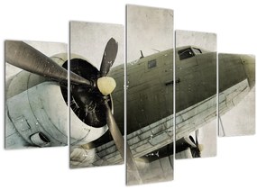 Tablou - Avion vechi cu elice (150x105 cm)