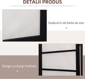 HOMCOM  Separator de camera cu 3 panouri, ecrane de confidentialitate pliabile portabile din lemn de interior | Aosom Romania