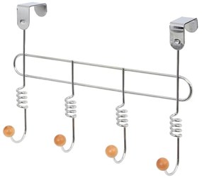 Cuier de ușă argintiu din metal 33 cm Spirale – Compactor