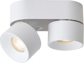 Spot aplicat modern alb GU10 50mm 2 lumini orientabil - Echo