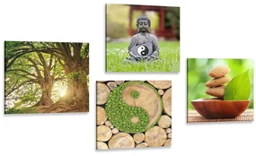 Set tablouri Feng Shui în design verde