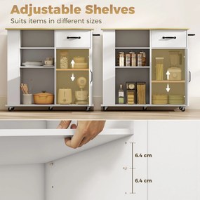 HOMCOM Cărucior mobil multifuncțional pentru depozitare | Aosom Romania