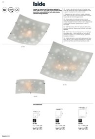 Redo ISIDE 05-904 - Plafonieră 1x E27/42W/230V, 30x30 cm, transparentă