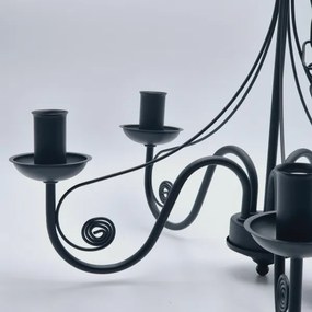 Lustră pe lanț DONATO 5xE14/40W/230V negru