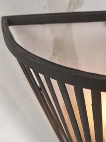 Aplica de perete eco din bambus Merapi tapered 30cm, bl