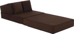 Saltea pliabilă/fotoliu extensibil, 2 in 1, maro, PELOS