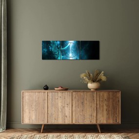 Tablou cu înger (cu ceas) (90x30 cm)